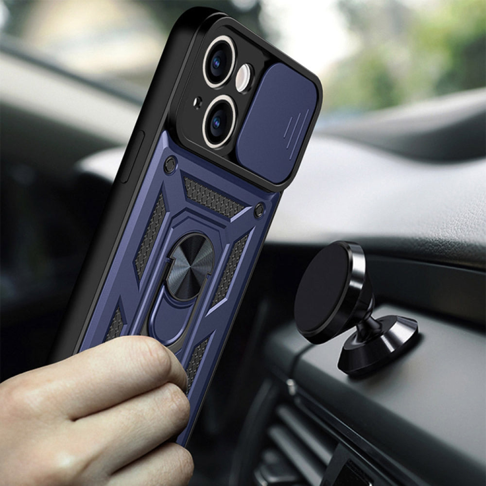 Hülle für Apple iPhone 14, Techsuit, CamShield, Blau