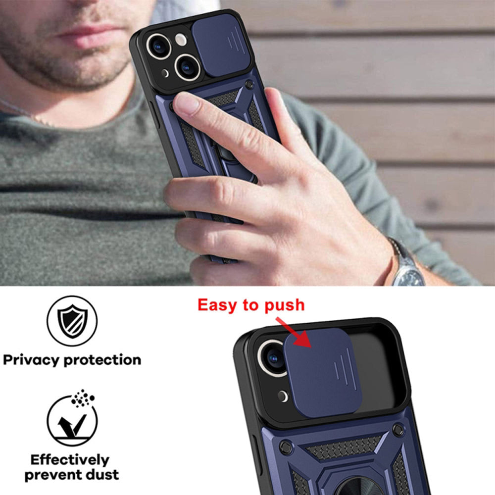 Hülle für Apple iPhone 14, Techsuit, CamShield, Blau