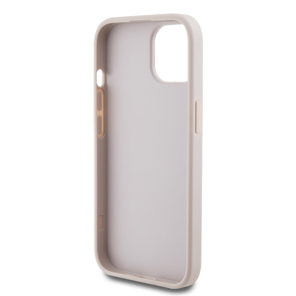 Hülle für Apple iPhone 15, Guess, 4G Metal Gold Logo, Rosa