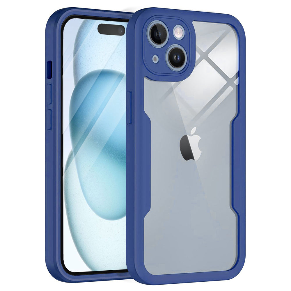 Coque pour Apple iPhone 15 Plus, Techsuit, ColorVerse 360, Bleue