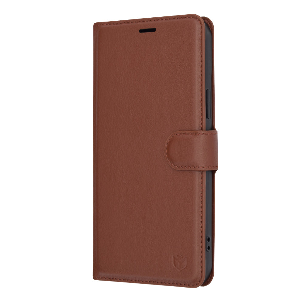 Coque pour Apple iPhone 15 Plus, Techsuit, Leather Folio, Marron