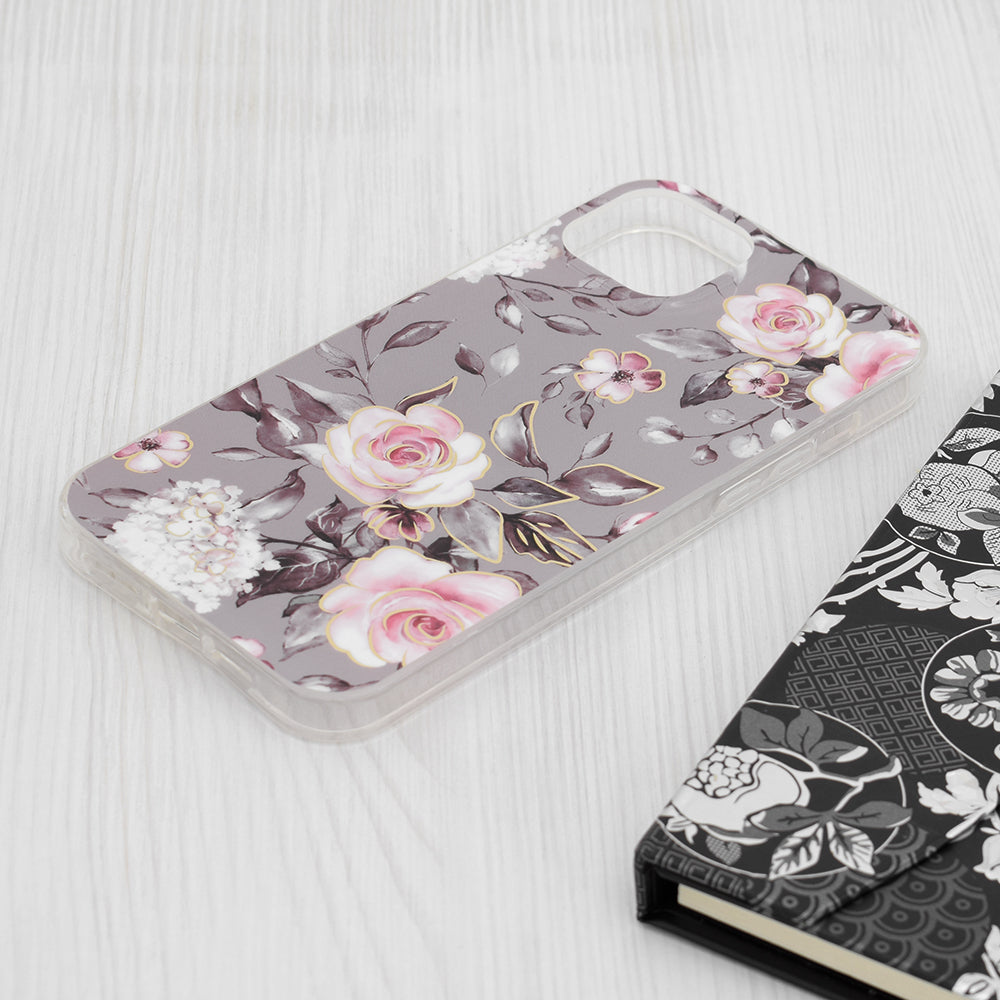 Coque pour Apple iPhone 15 Plus, Techsuit, Marble, Gris