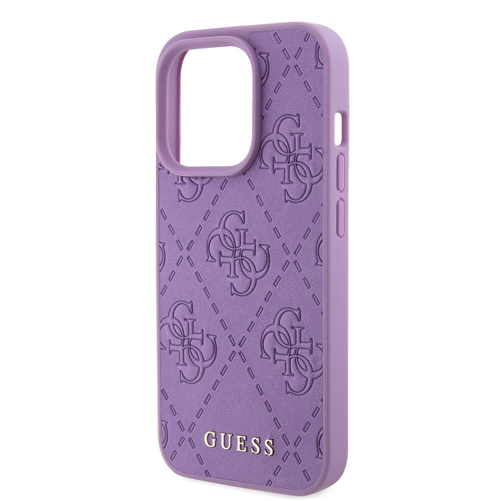 Hoes voor Apple iPhone 15 Pro, Guess, 4G Gestempeld, Lichtpaars