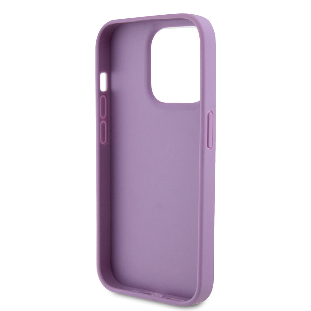Hoes voor Apple iPhone 15 Pro, Guess, 4G Gestempeld, Lichtpaars