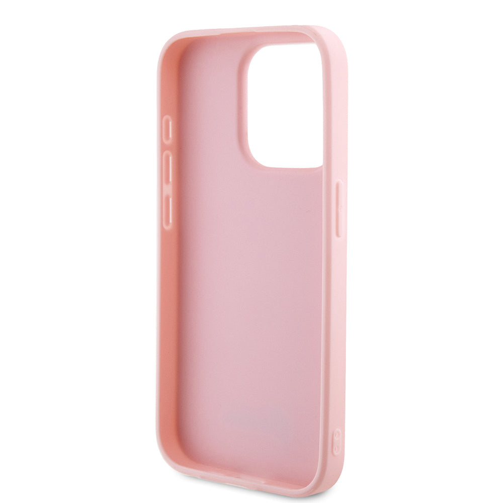 Hülle für Apple iPhone 15 Pro, Guess, Saffiano Iridescent Script, Rosa