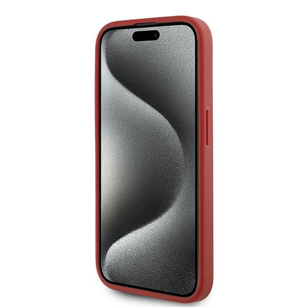 Hülle für Apple iPhone 15 Pro, Karl Lagerfeld, Diagonal Quilted Script, Rosa