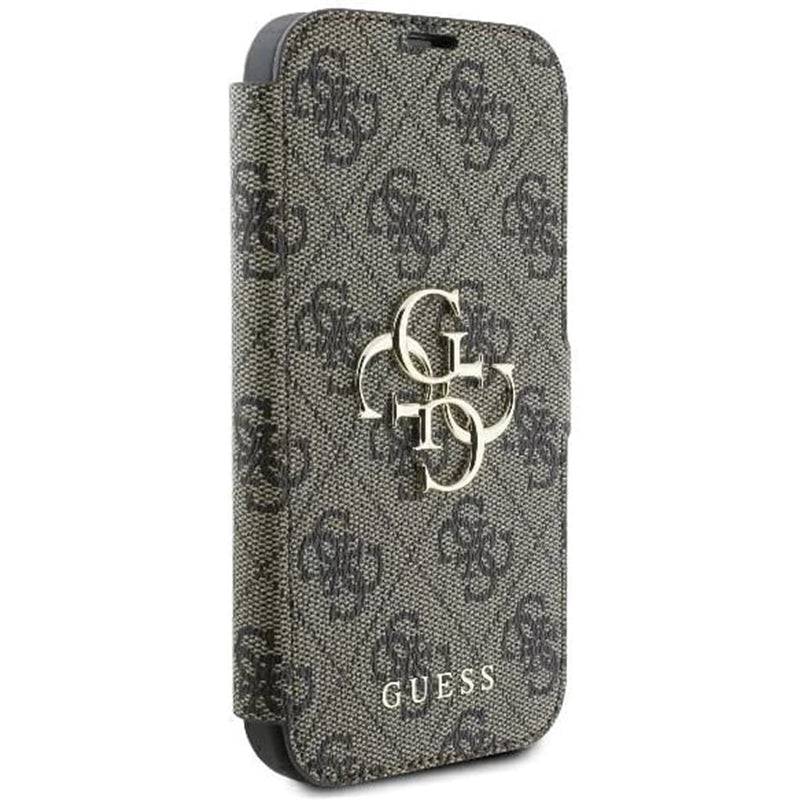 Case for Apple iPhone 16, Guess, 4G Book, Brown