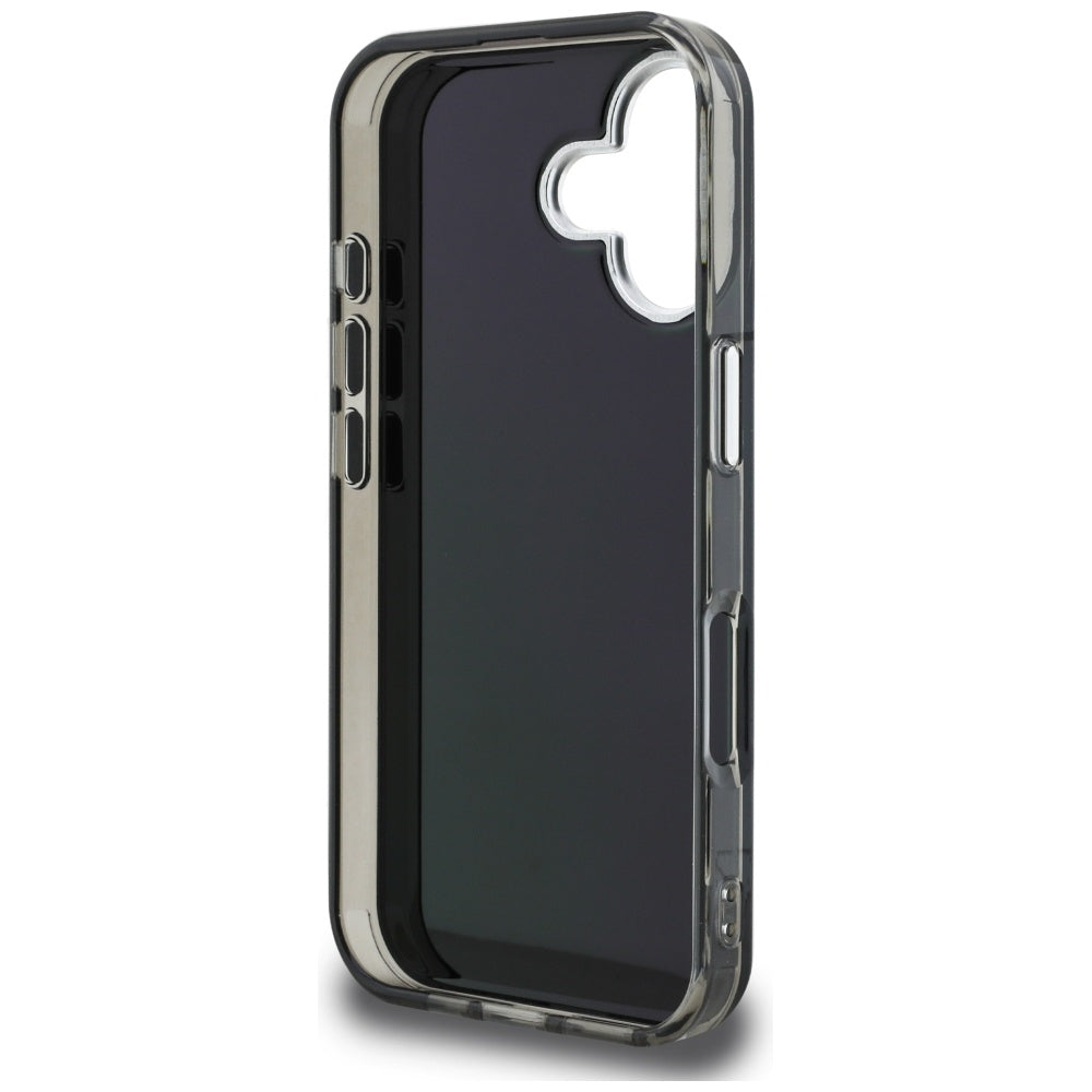 Case for Apple iPhone 16, Karl Lagerfeld, IML Aquarelle Logo Karl & Choupette, Black