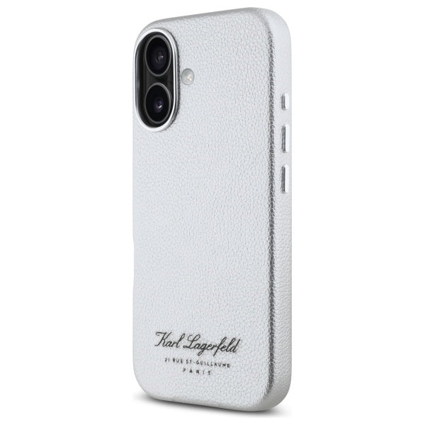 Étui pour Apple iPhone 16, Karl Lagerfeld, RSG, Gris