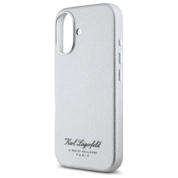 Étui pour Apple iPhone 16, Karl Lagerfeld, RSG, Gris