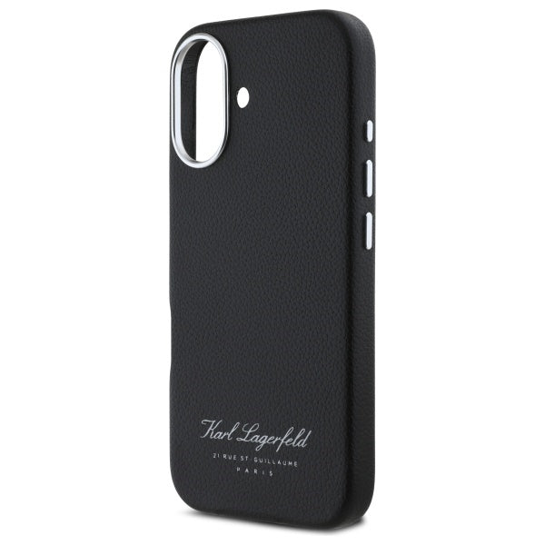 Hülle für Apple iPhone 16, Karl Lagerfeld, RSG, Schwarz