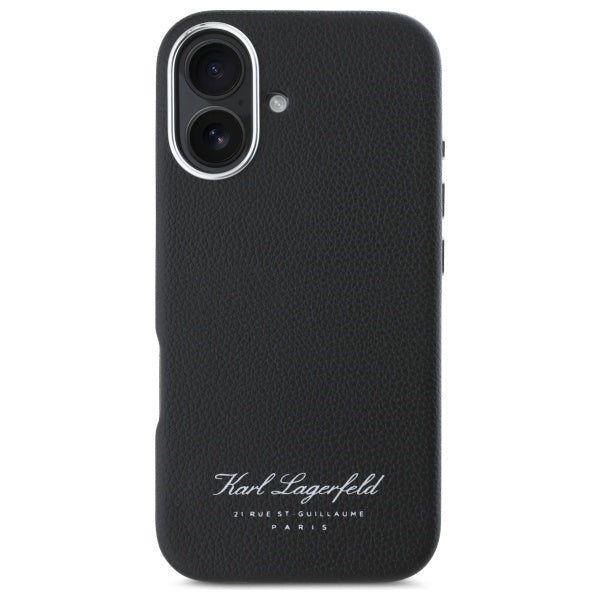 Hülle für Apple iPhone 16, Karl Lagerfeld, RSG, Schwarz