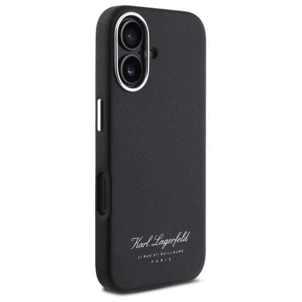 Hülle für Apple iPhone 16, Karl Lagerfeld, RSG, Schwarz