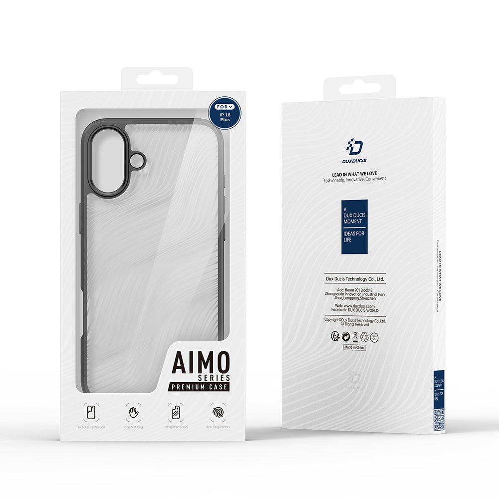 Hoesje voor Apple iPhone 16 Plus, DUX DUCIS, Aimo, Zwart