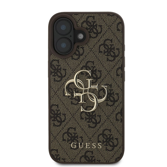 Étui pour Apple iPhone 16 Plus, Guess, 4G Big Logo, Marron