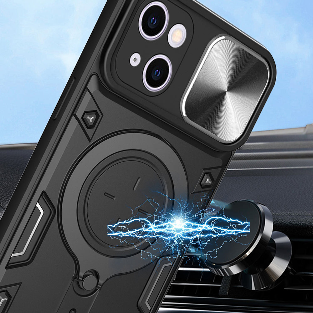 Coque pour Apple iPhone 16 Plus, Techsuit, CamGuard Pro, Noire