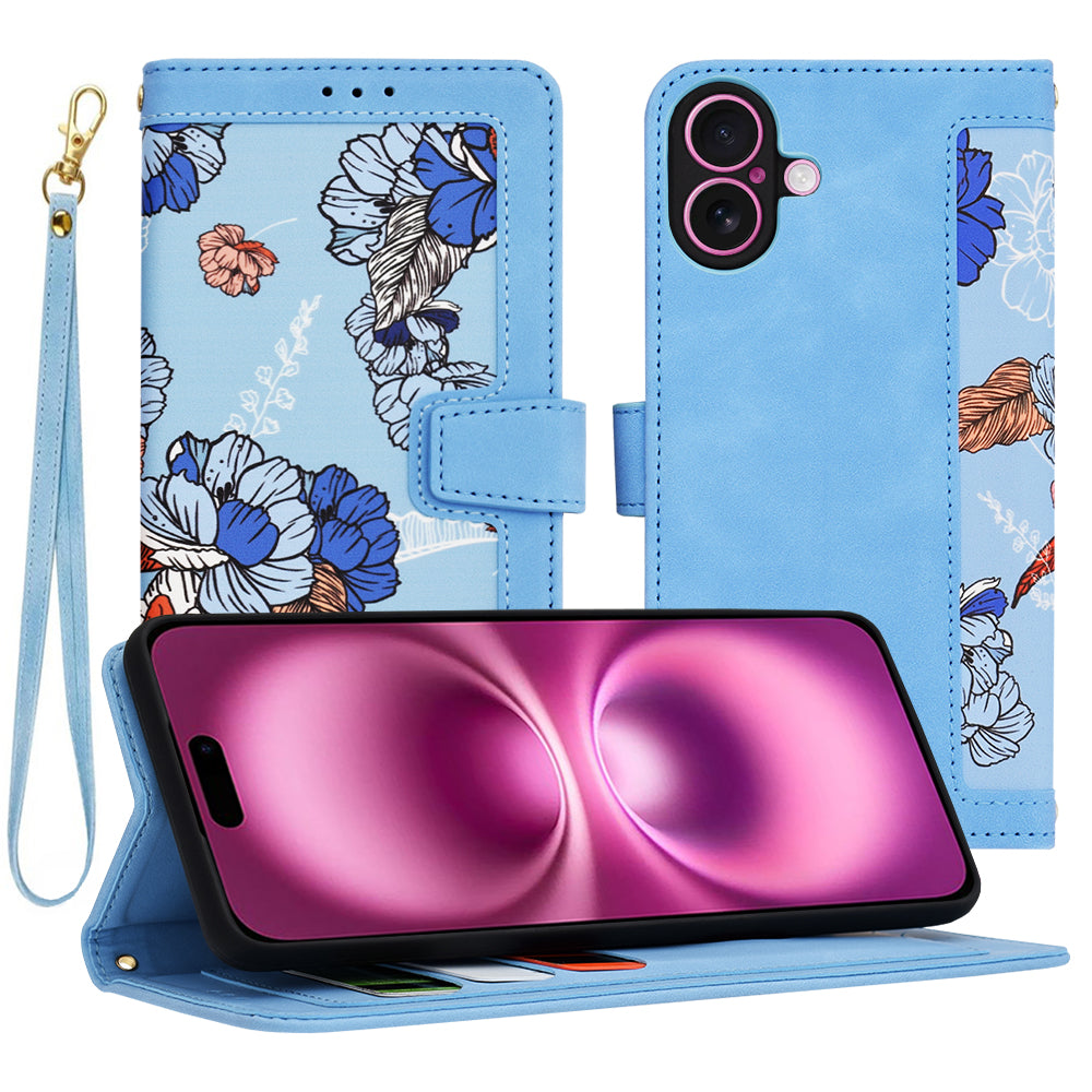 Coque pour Apple iPhone 16 Plus, Techsuit, FlipCraft, Bleu