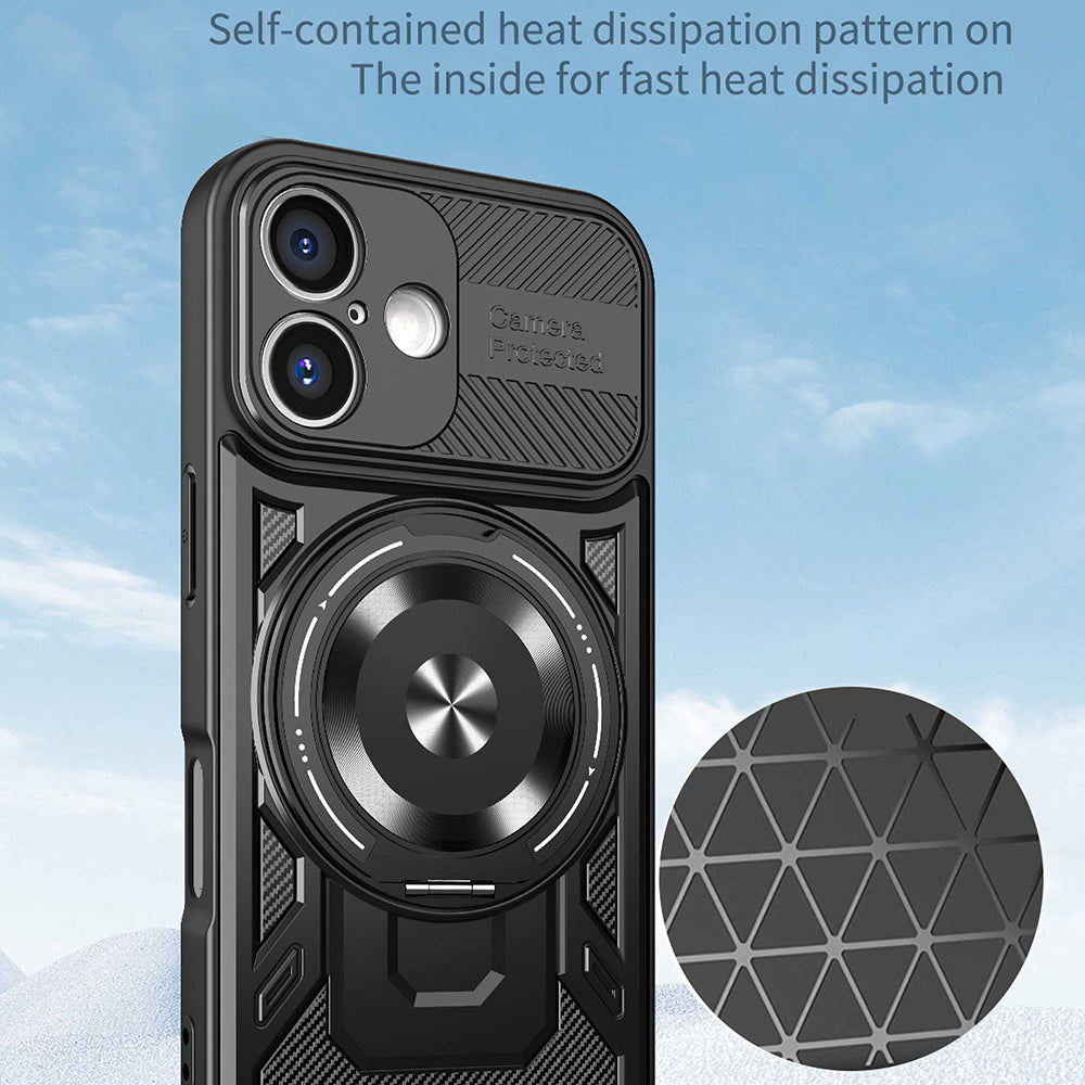 Coque pour Apple iPhone 16 Plus, Techsuit, RuggedCam, Gris