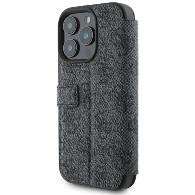 Étui pour Apple iPhone 16 Pro, Guess, 4G Book, Noir
