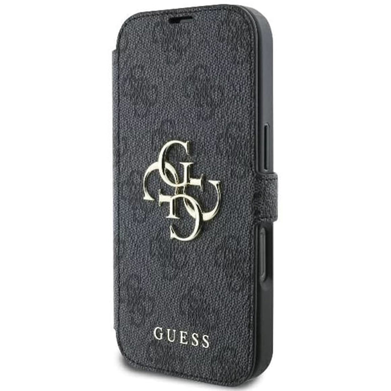 Étui pour Apple iPhone 16 Pro, Guess, 4G Book, Noir