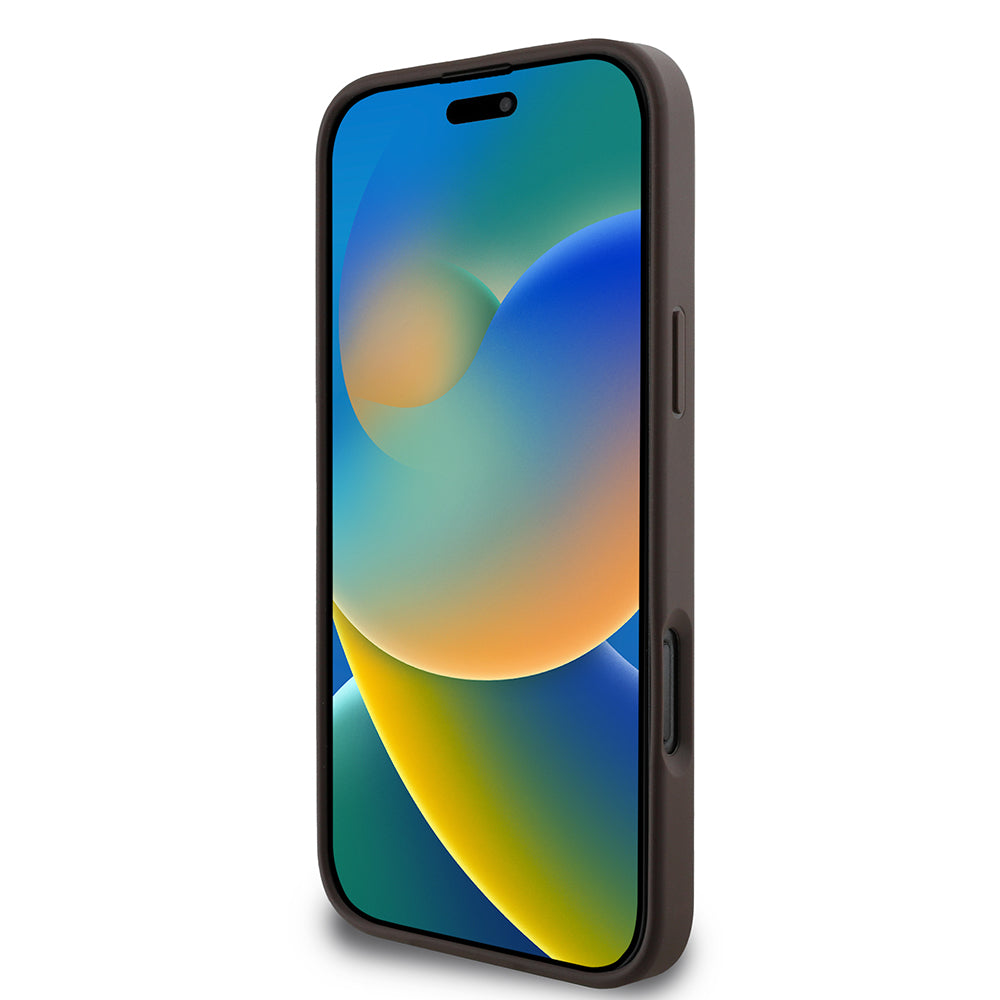Étui pour Apple iPhone 16 Pro, Guess, 4G Classic, Marron