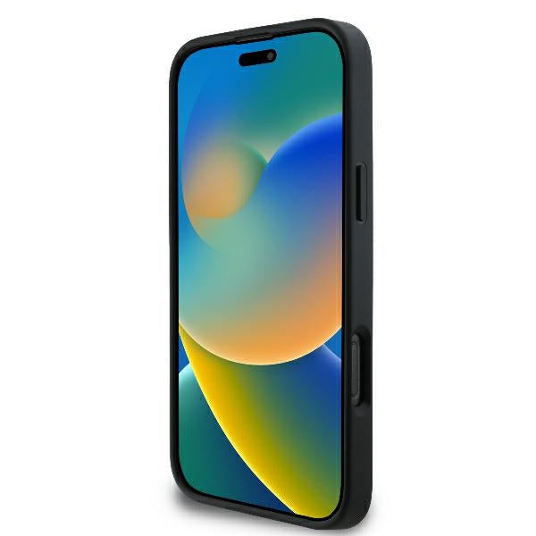 Étui pour Apple iPhone 16 Pro, Karl Lagerfeld, Signature en Caoutchouc 3D, Noir