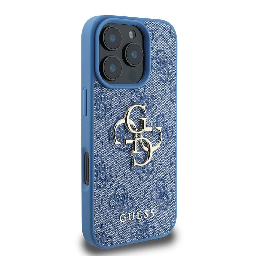 Hoes voor Apple iPhone 16 Pro Max, Guess, 4G Big Logo, Blauw