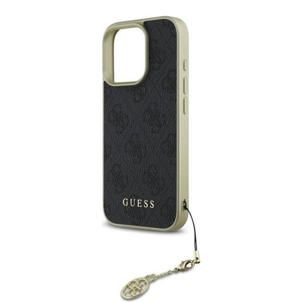 Étui pour Apple iPhone 16 Pro Max, Guess, 4G Charm, Noir