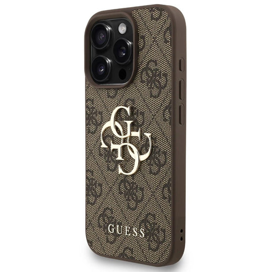 Hoes voor Apple iPhone 16 Pro Max, Guess, 4G Classic Logo met Band, Bruin