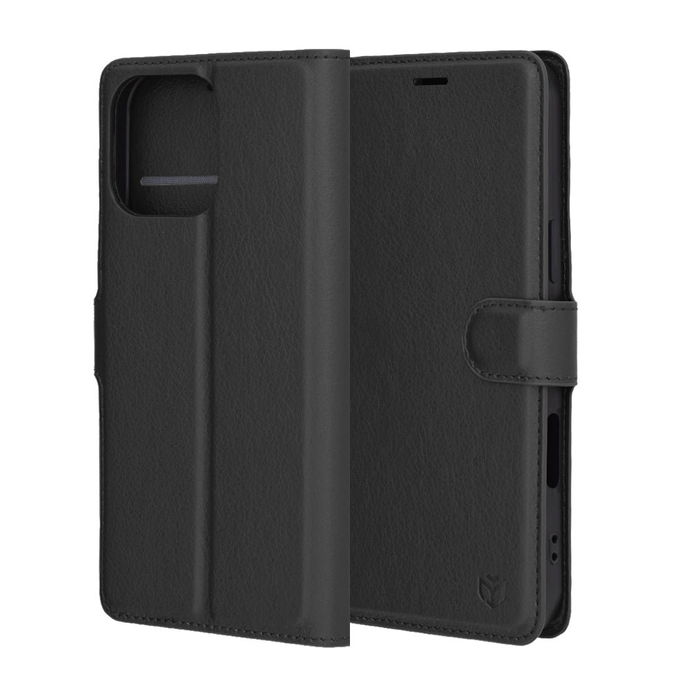 Étui pour Apple iPhone 16 Pro Max, Techsuit, Leather Folio, Noir