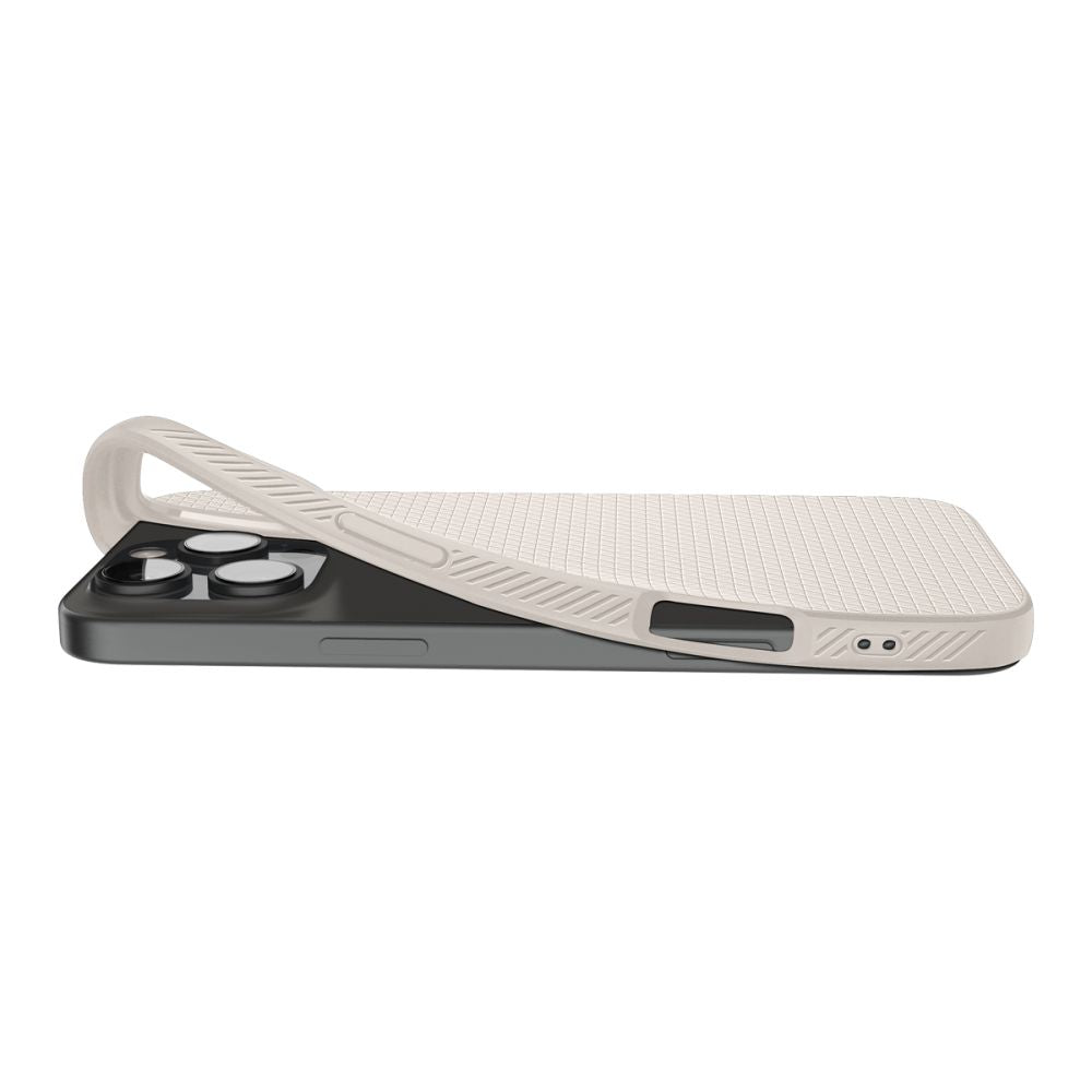 Hoes voor Apple iPhone 16 Pro, Spigen, Liquid Air, Beige ACS08120