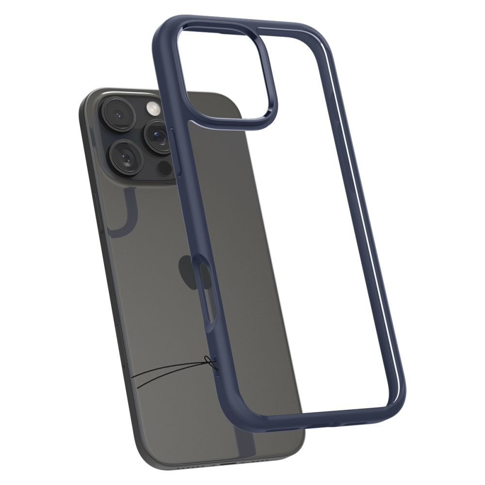Housse pour Apple iPhone 16 Pro, Spigen, Ultra Hybrid, Bleu Marine ACS08126