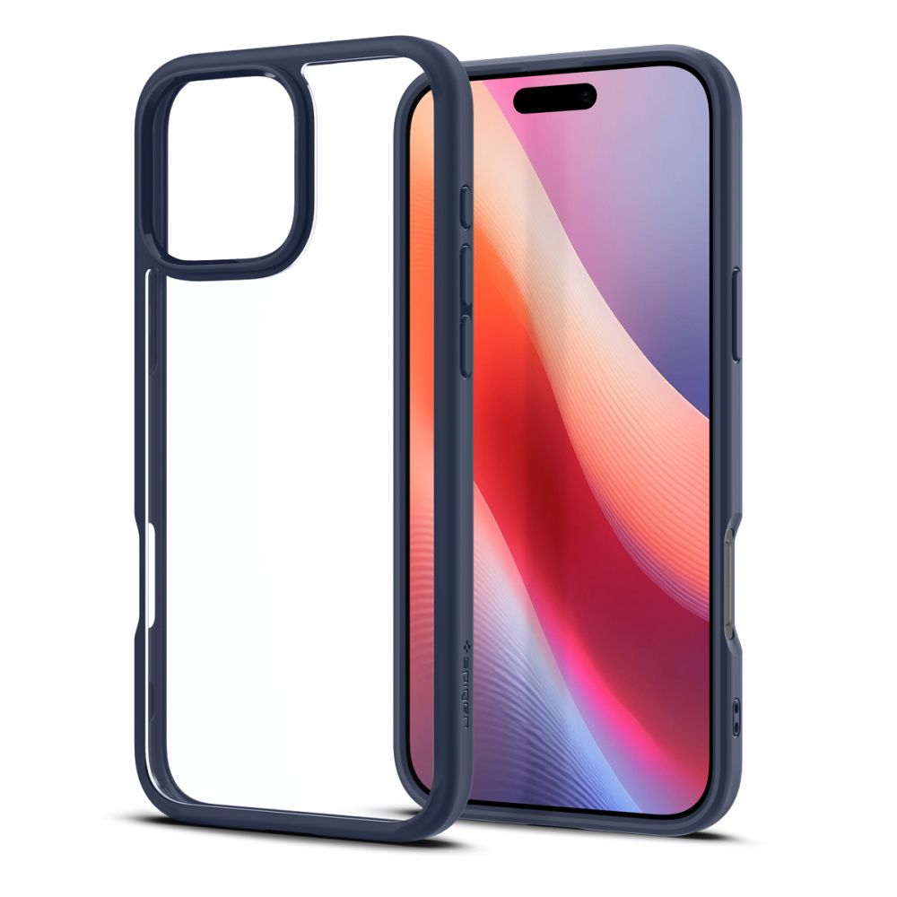 Housse pour Apple iPhone 16 Pro, Spigen, Ultra Hybrid, Bleu Marine ACS08126
