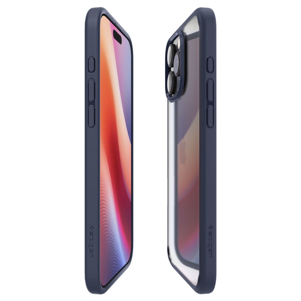 Housse pour Apple iPhone 16 Pro, Spigen, Ultra Hybrid, Bleu Marine ACS08126