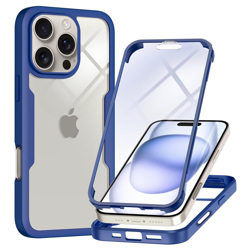 Coque pour Apple iPhone 16 Pro, Techsuit, ColorVerse 360, Bleue