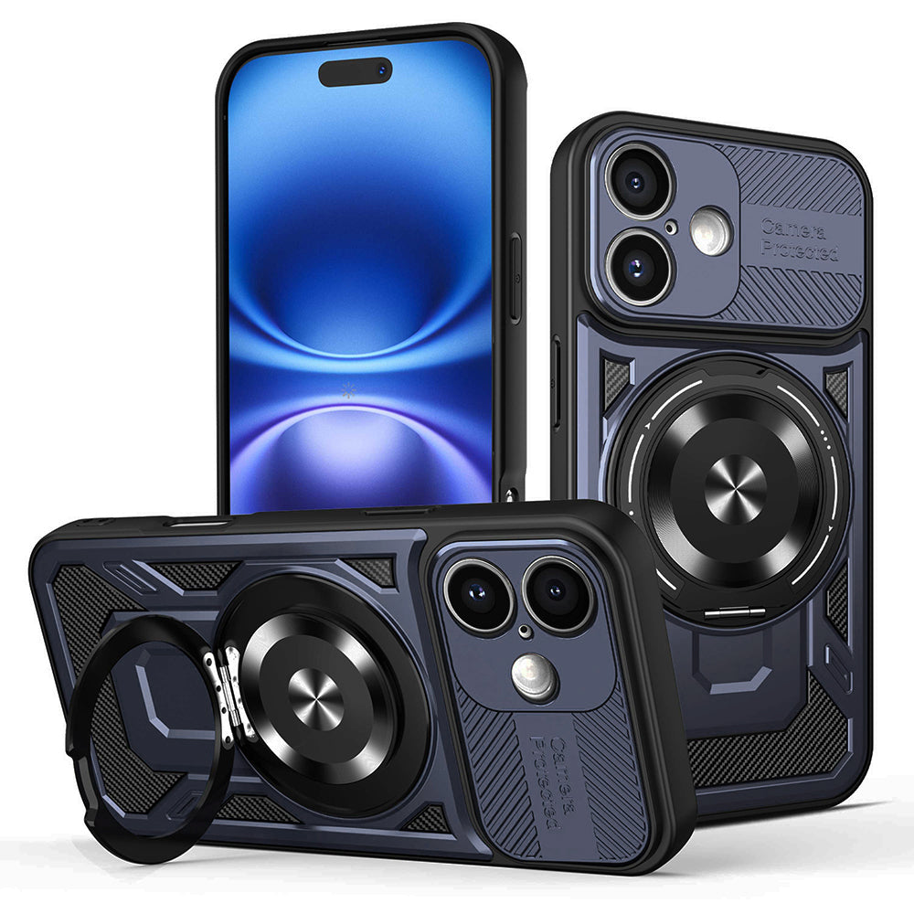 Coque pour Apple iPhone 16, Techsuit, RuggedCam, Bleue