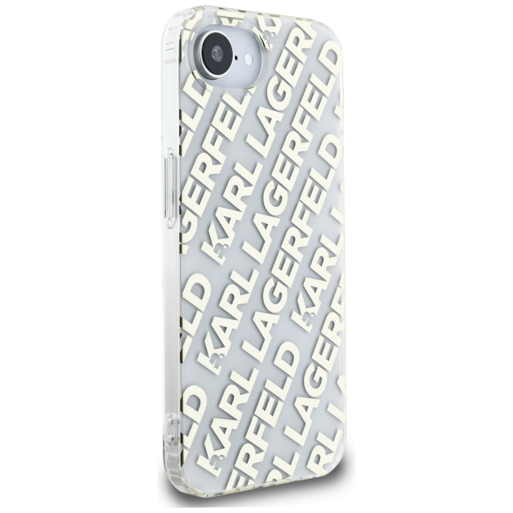 Hoes voor Apple iPhone 17e / 16e, Karl Lagerfeld, IML Luxury Gold Fullover Logo, Goud