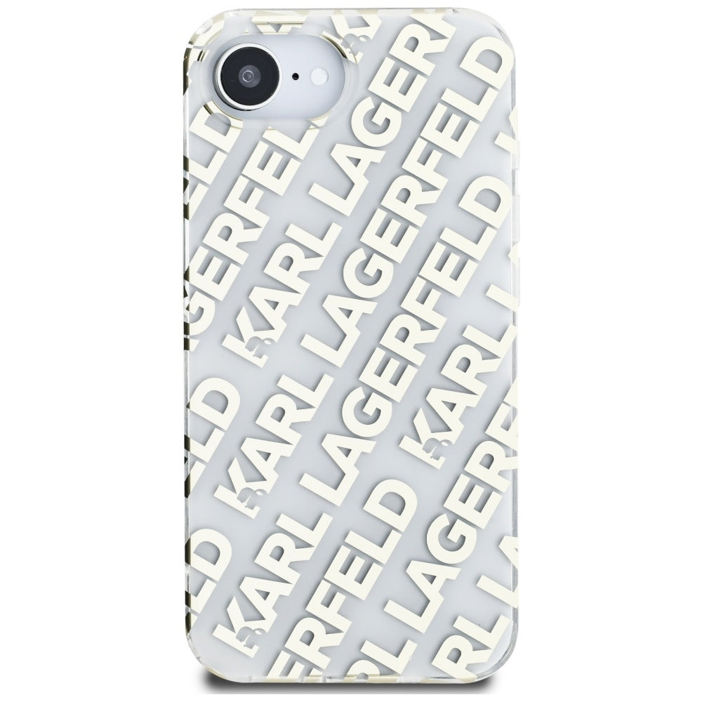 Hoes voor Apple iPhone 17e / 16e, Karl Lagerfeld, IML Luxury Gold Fullover Logo, Goud