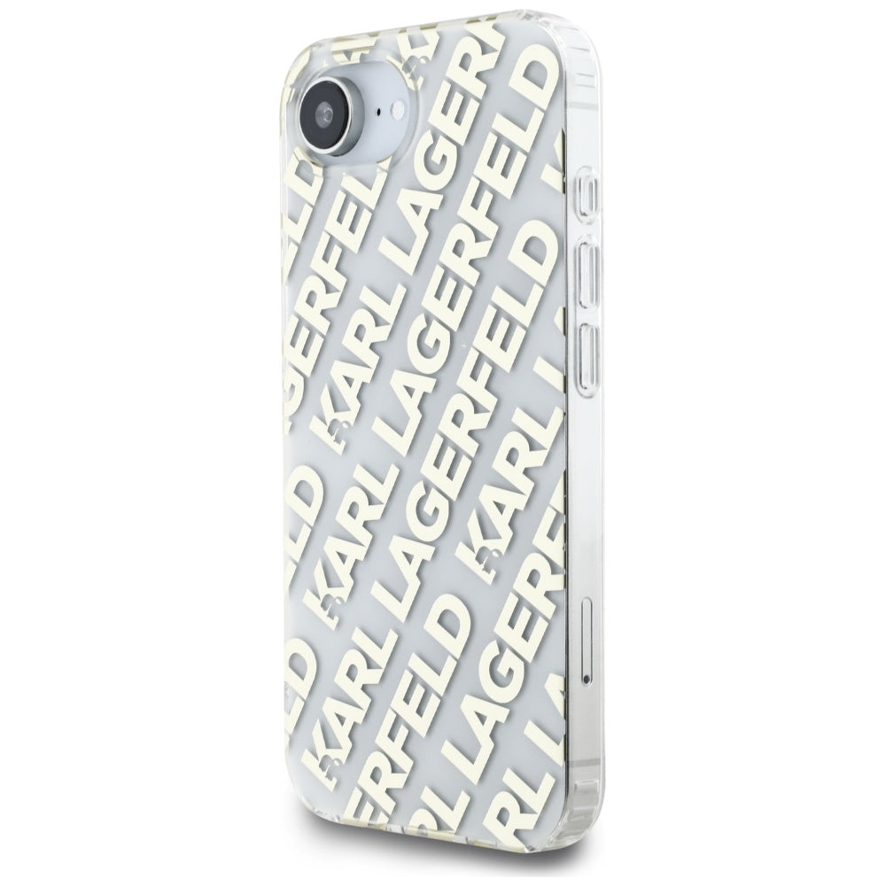 Hoes voor Apple iPhone 17e / 16e, Karl Lagerfeld, IML Luxury Gold Fullover Logo, Goud