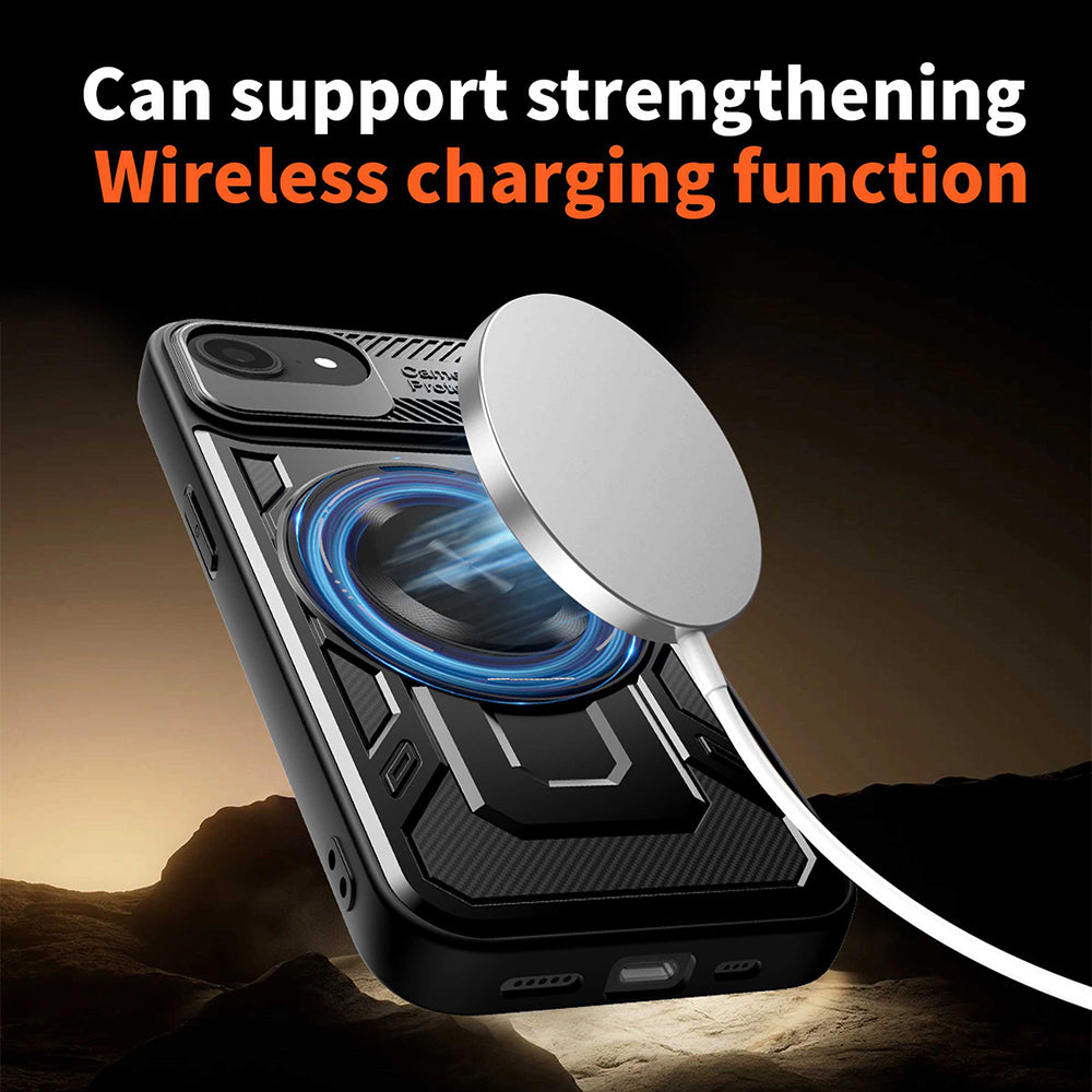 Coque pour Apple iPhone 17e / 16e, Techsuit, RuggedCam, Noire