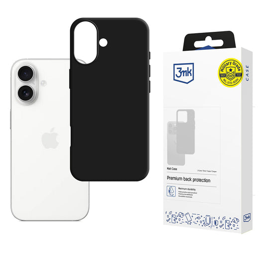 Hoes voor Apple iPhone 17, 3MK, Mat, Zwart
