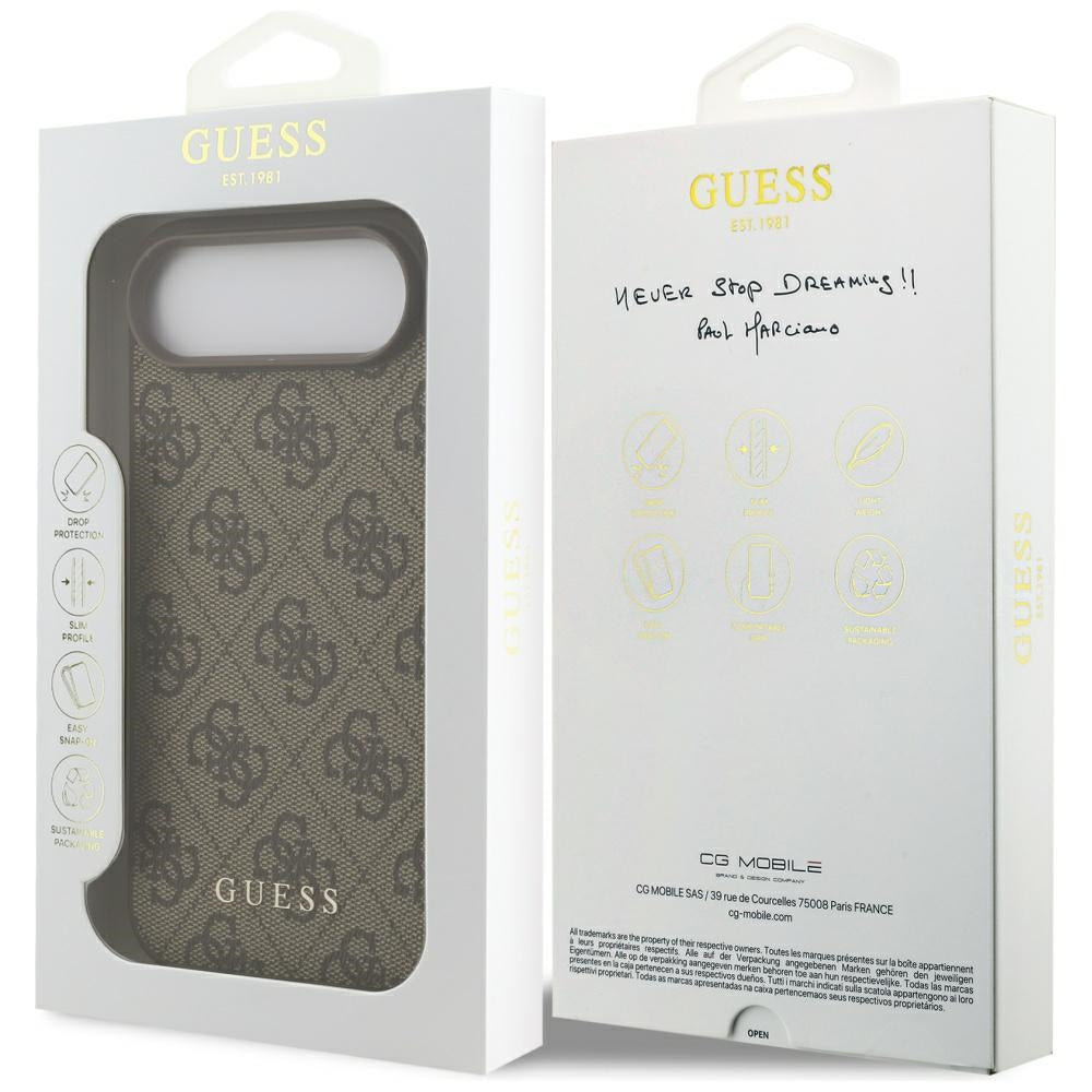 Étui pour Apple iPhone 17 Air, Guess, 4G Classic, Marron
