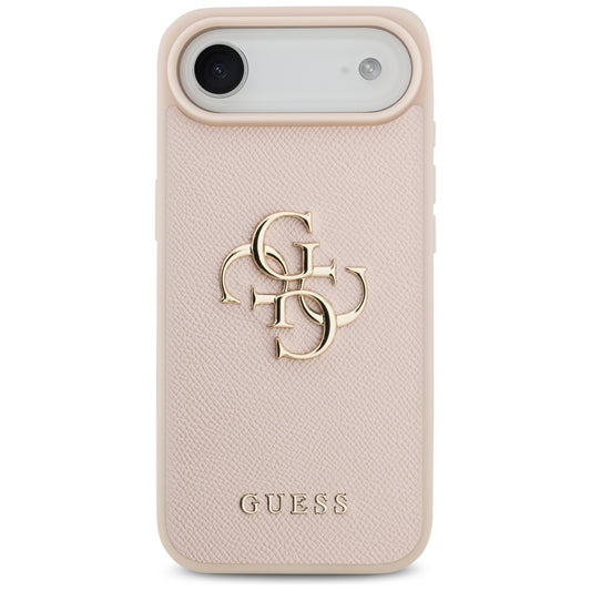 Hoes voor Apple iPhone 17 Air, Guess, 4G Grained Big and Classic Logo, Roze