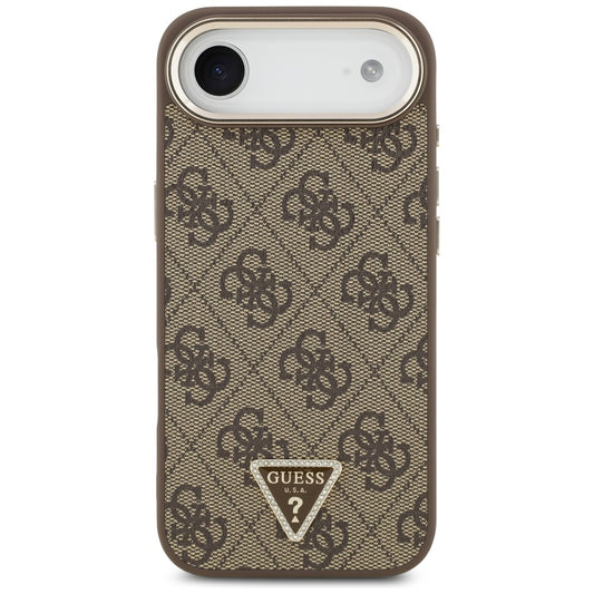 Hoes voor Apple iPhone 17 Air, Guess, 4G Triangle Logo, Goudbruin