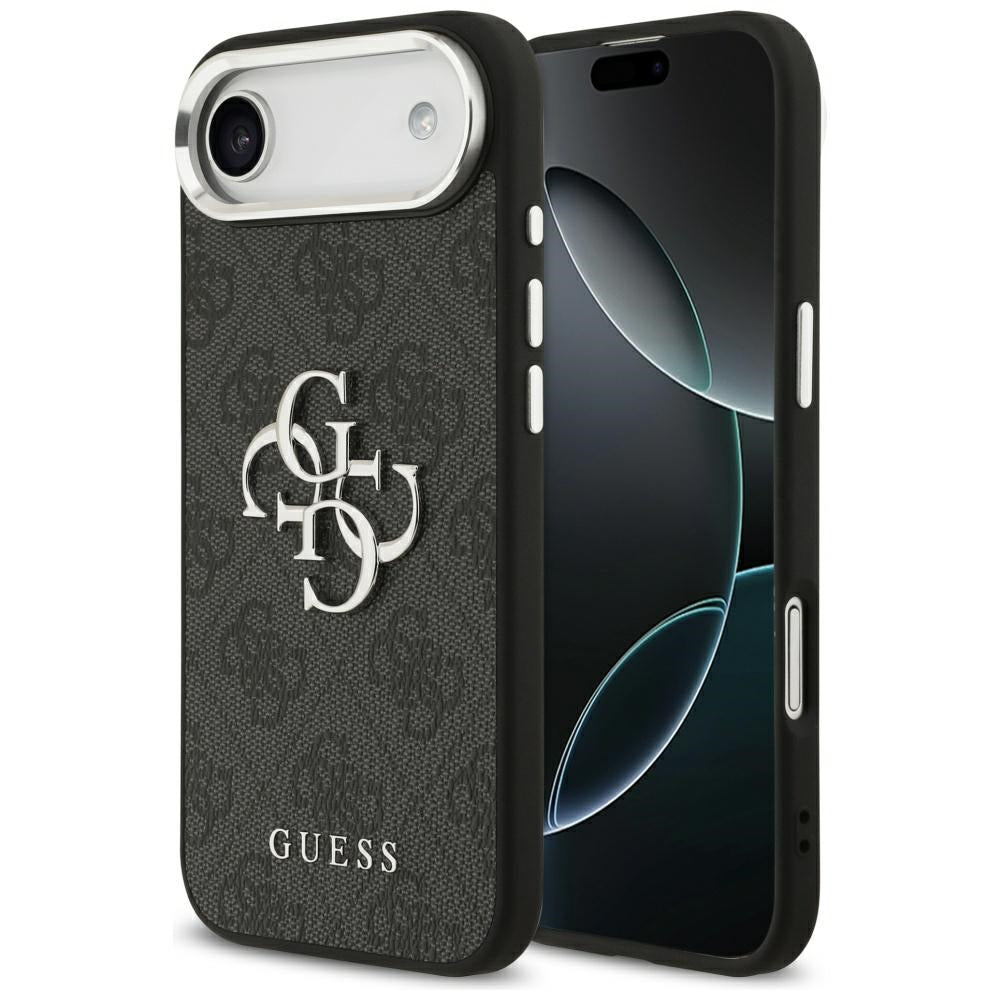 Hoes voor Apple iPhone 17 Air, Guess, Big 4G Logo Classic, Zwart Zilver