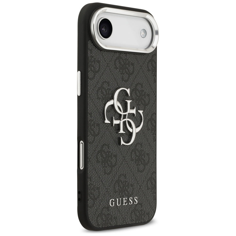 Hoes voor Apple iPhone 17 Air, Guess, Big 4G Logo Classic, Zwart Zilver