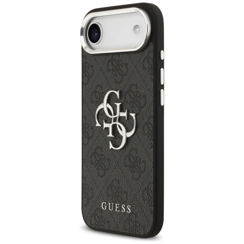 Hoes voor Apple iPhone 17 Air, Guess, Big 4G Logo Classic, Zwart Zilver