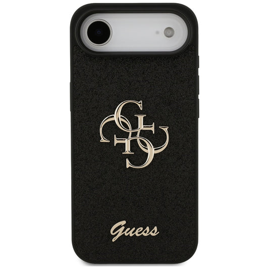 Hoes voor Apple iPhone 17 Air, Guess, Fixed Glitter Big 4G, Zwart