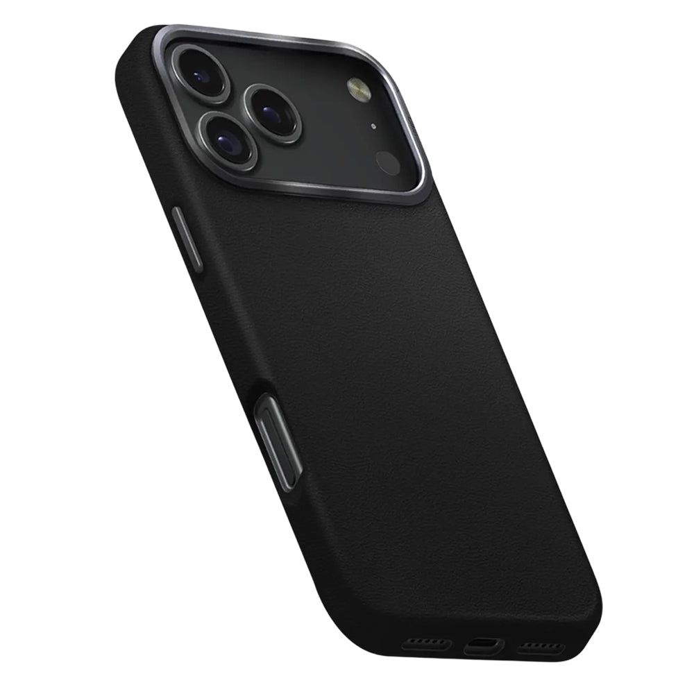 Hülle für Apple iPhone 17 Air, UNIQ, Lyden Leatherette, Schwarz
