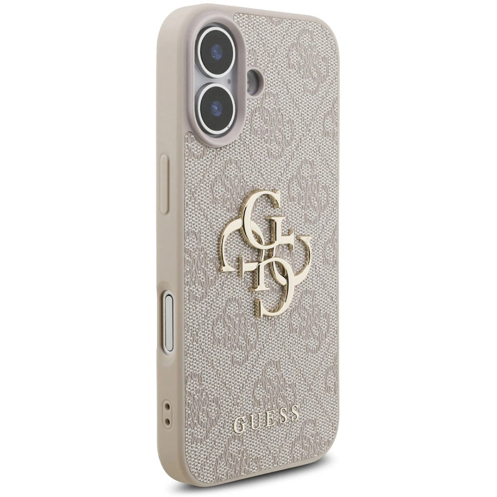 Étui pour Apple iPhone 17, Guess, 4G Classic Logo avec sangle, Rose